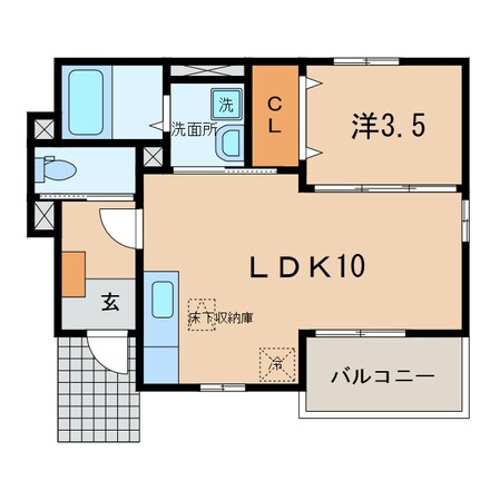 新川町駅 徒歩10分 1階の物件間取画像